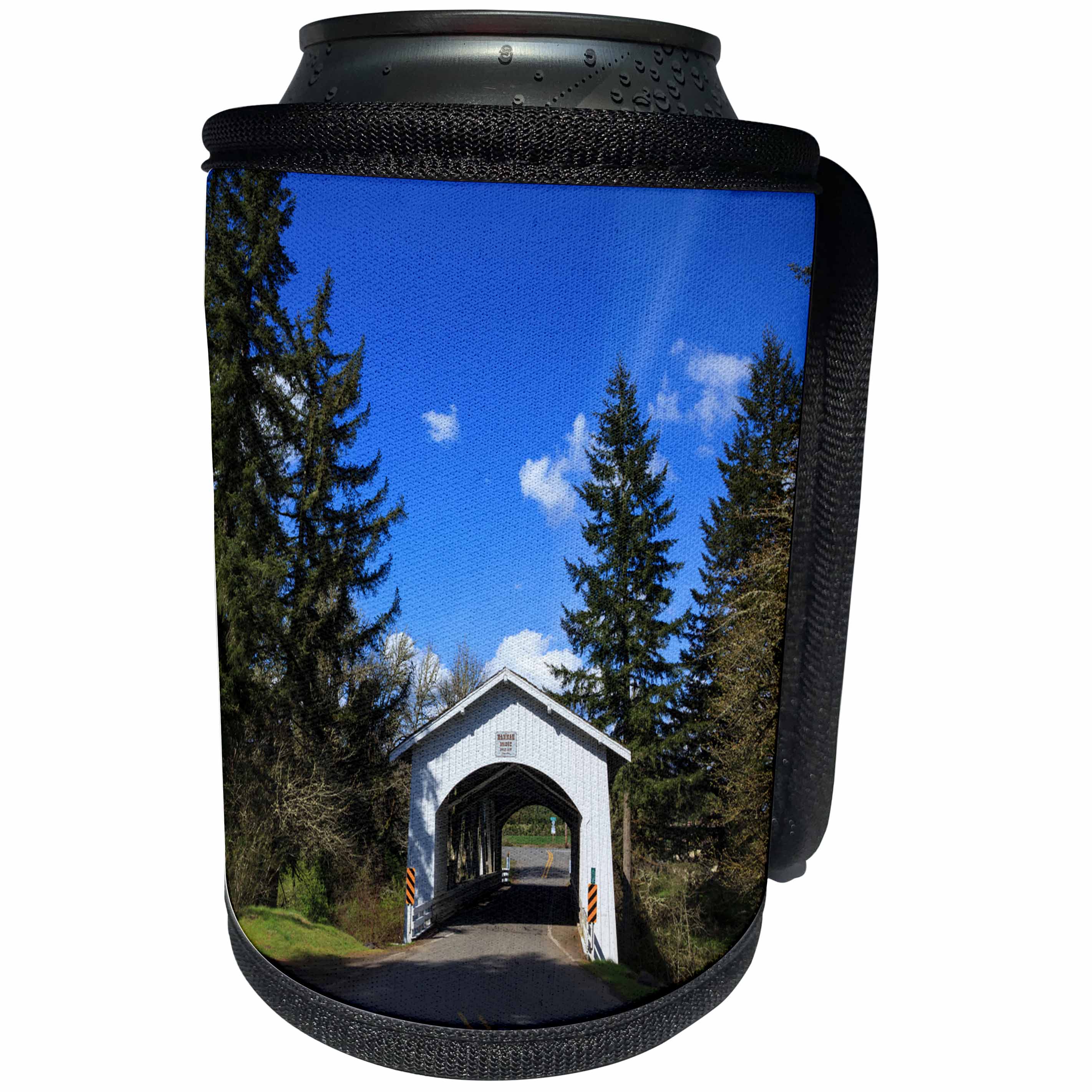 3dRose Danita Delimont - History - USA, Oregon, Hannah Bridge. - Can Cooler Bottle Wrap (cc_231519)