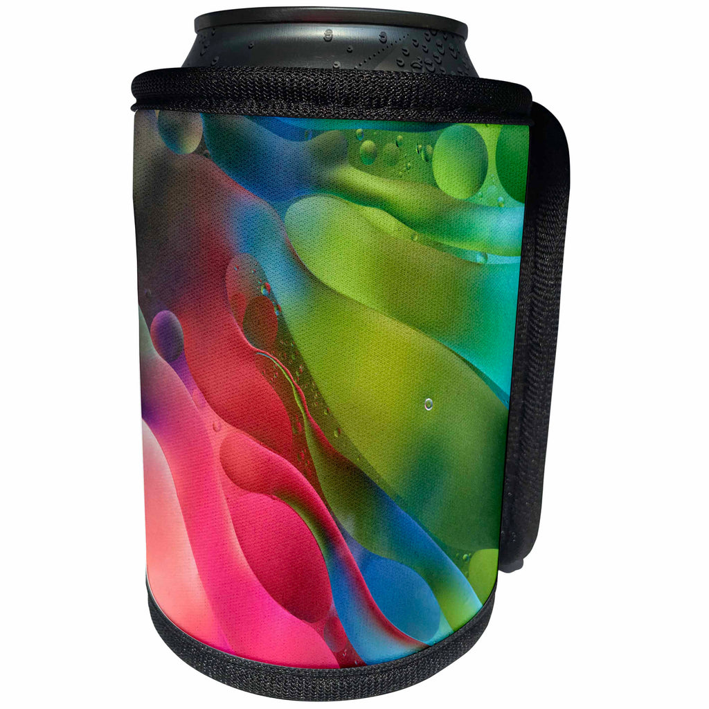 3dRose Danita Delimont - Abstract - USA, Pennsylvania, Erie. Oil abstract. - Can Cooler Bottle Wrap (cc_231563)