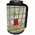3dRose Danita Delimont - Architecture - USA, Pennsylvania, Pittsburgh. Love lock on Bridge - Can Cooler Bottle Wrap (cc_231567)