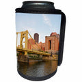 3dRose Danita Delimont - Architecture - USA, Pennsylvania, Pittsburgh. Boating, Roberto Clemente Bridge - Can Cooler Bottle Wrap (cc_231570)