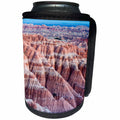 3dRose Danita Delimont - National Park - Textured landscape in Badlands National Park, SD - Can Cooler Bottle Wrap (cc_231582)