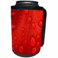 3dRose Danita Delimont - Flowers - Close-up of rain droplets on red tulip petal. - Can Cooler Bottle Wrap (cc_231766)