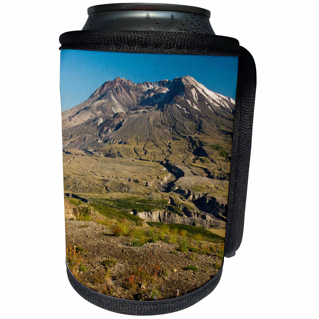 3dRose Danita Delimont - Wildflower - Mount St. Helens, evening, summer, Boundary Trail, Washington, USA - Can Cooler Bottle Wrap (cc_231770)