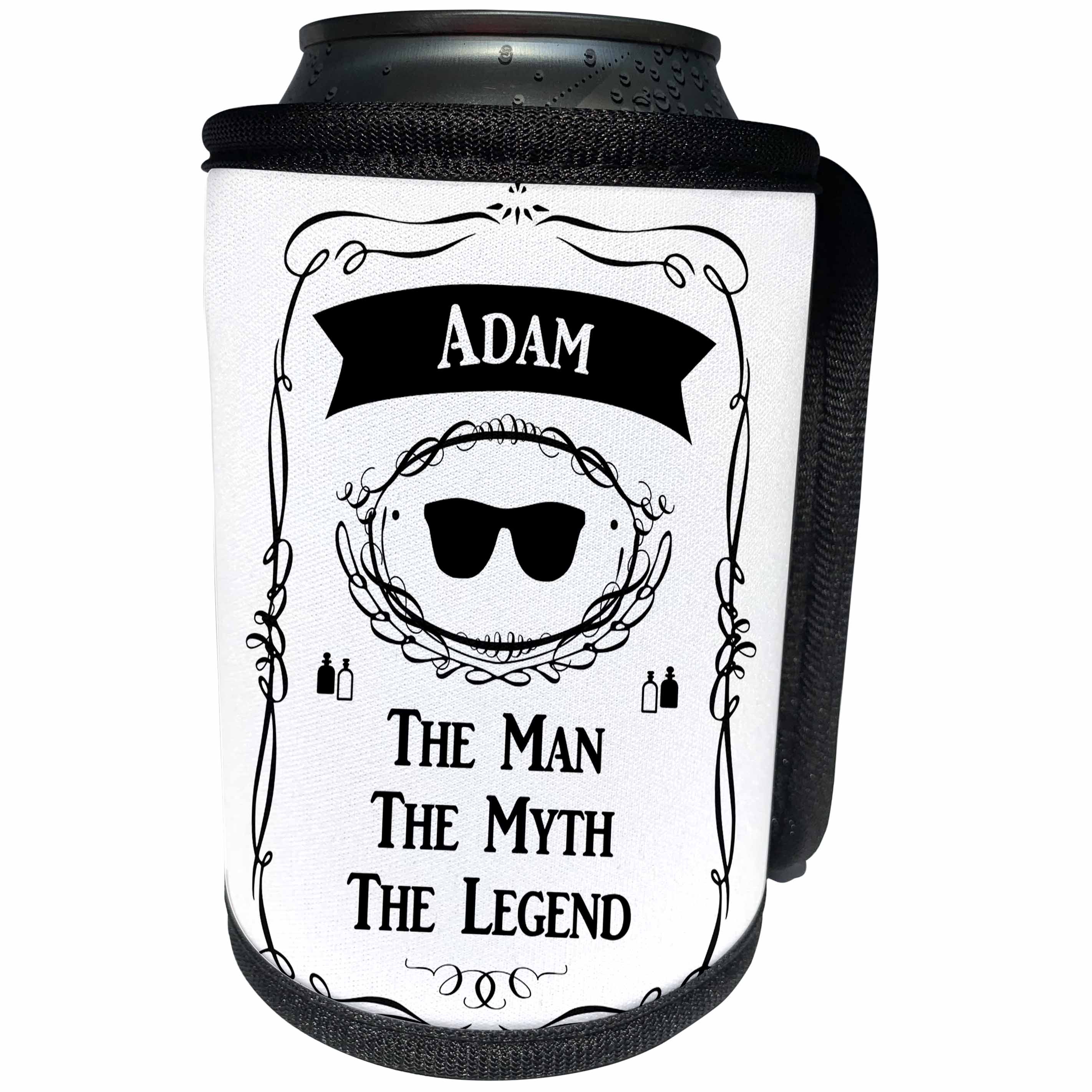 3dRose InspirationzStore The Man The Myth The Legend - Adam - The Man The Myth The Legend - personal name personalized gift - Can Cooler Bottle Wrap (cc_232229)
