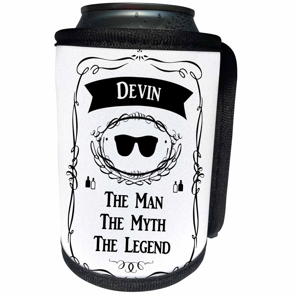 3dRose InspirationzStore The Man The Myth The Legend - Devin - The Man The Myth The Legend personal name personalized gift - Can Cooler Bottle Wrap (cc_232273)