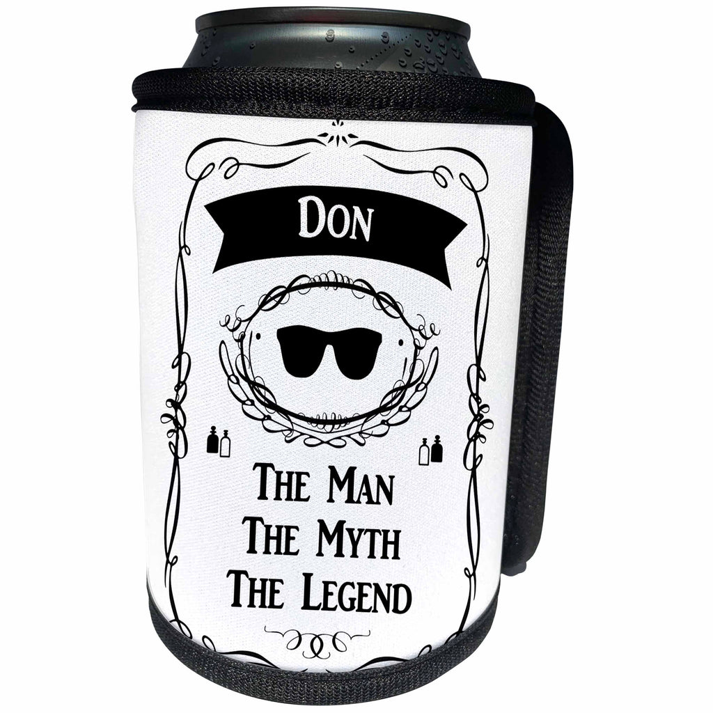 3dRose InspirationzStore The Man The Myth The Legend - Don - The Man The Myth The Legend - personal name personalized gift - Can Cooler Bottle Wrap (cc_232274)