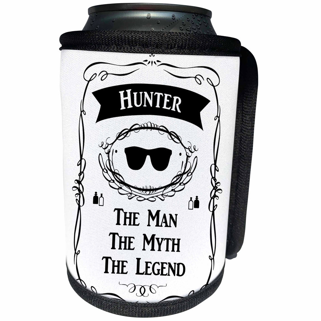 3dRose InspirationzStore The Man The Myth The Legend - Hunter - The Man The Myth The Legend - personal name personalized gift - Can Cooler Bottle Wrap (cc_232293)