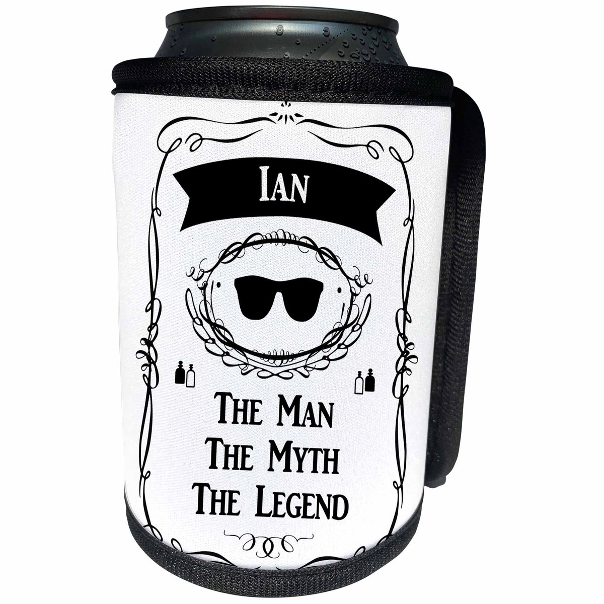 3dRose InspirationzStore The Man The Myth The Legend - Ian - The Man The Myth The Legend - personal name personalized gift - Can Cooler Bottle Wrap (cc_232294)
