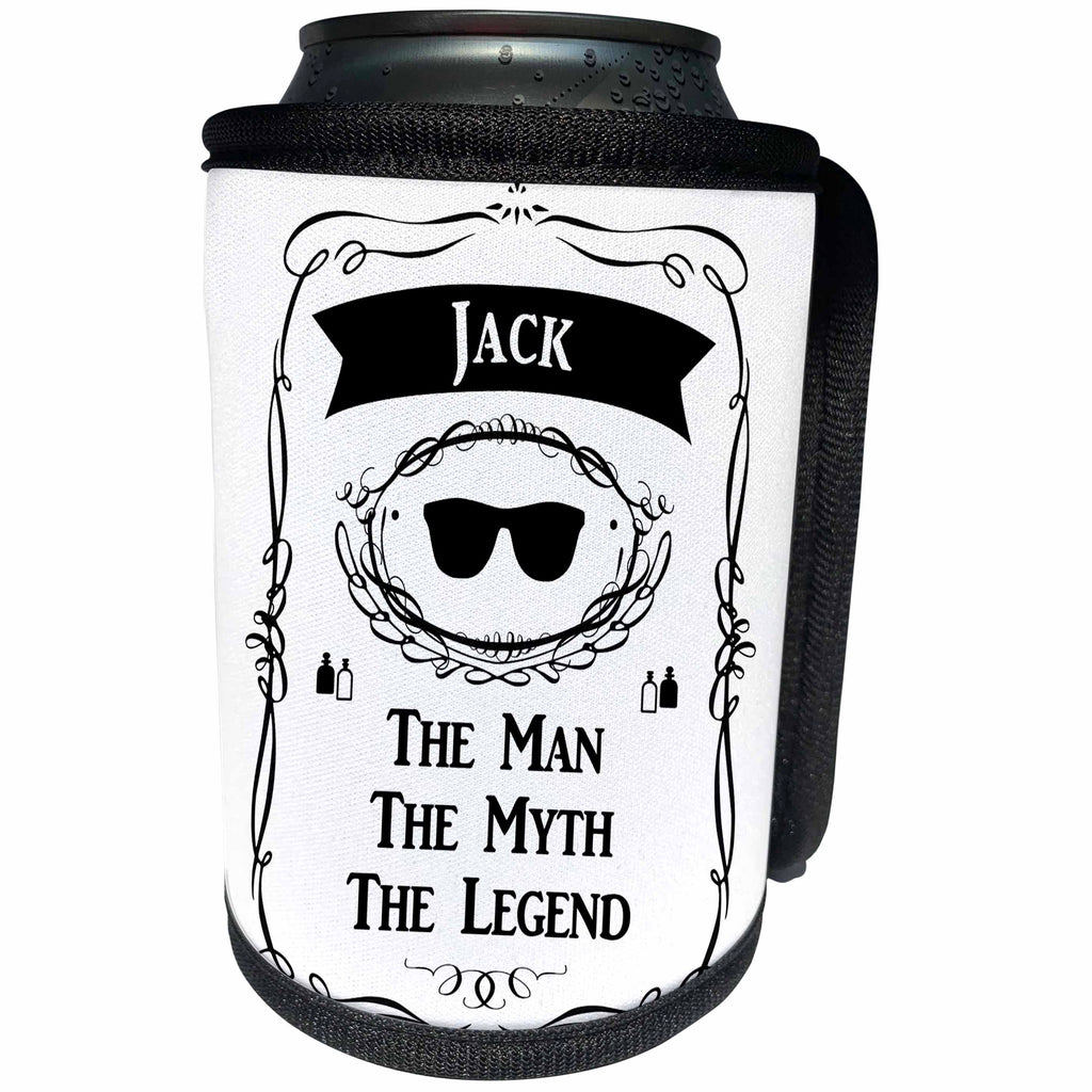 3dRose InspirationzStore The Man The Myth The Legend - Jack - The Man The Myth The Legend - personal name personalized gift - Can Cooler Bottle Wrap (cc_232296)