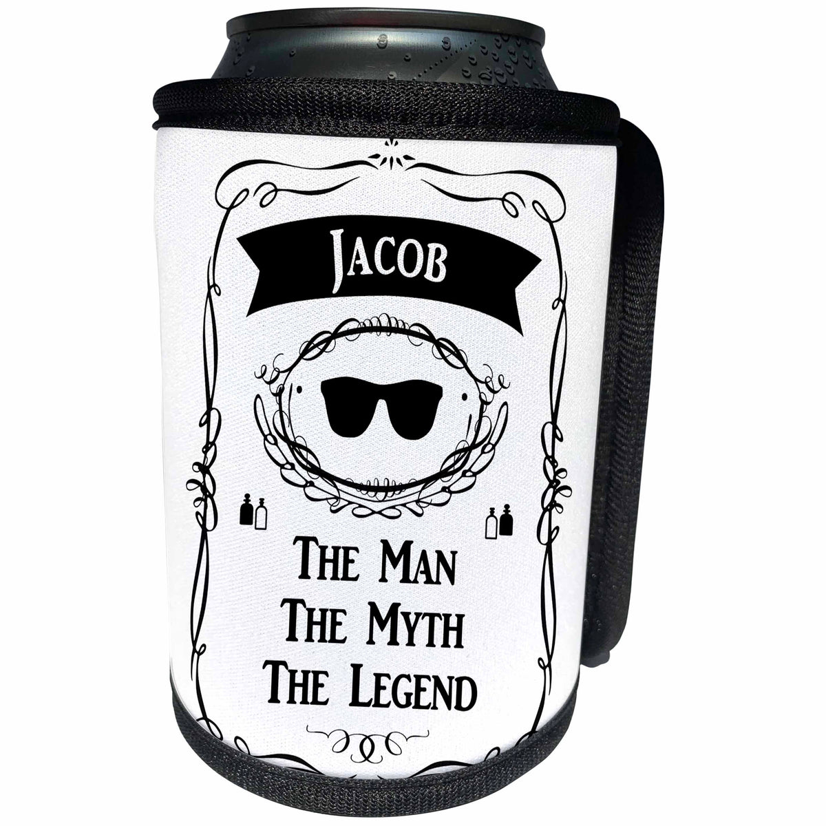 3dRose InspirationzStore The Man The Myth The Legend - Jacob - The Man The Myth The Legend - personal name personalized gift - Can Cooler Bottle Wrap (cc_232298)