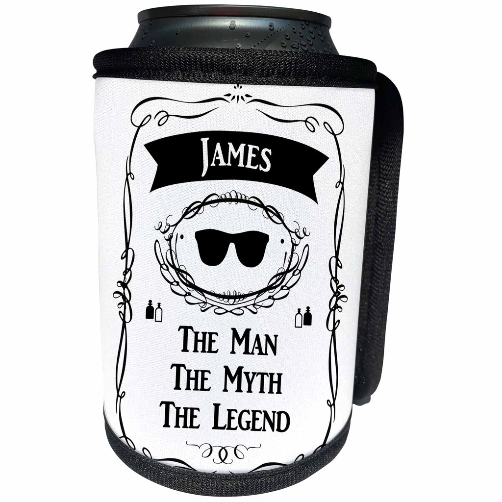 3dRose InspirationzStore The Man The Myth The Legend - James - The Man The Myth The Legend - personal name personalized gift - Can Cooler Bottle Wrap (cc_232300)