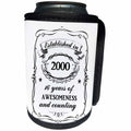 3dRose Can Cooler Bottle Wrap - InspirationzStore Typography - Established in 2000 Sweet Sixteen