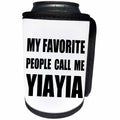 3dRose InspirationzStore Feel Good Compliments - My Favorite People Call Me YiaYia - fun black text design for grandma - Can Cooler Bottle Wrap (cc_232533)