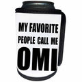 3dRose InspirationzStore Feel Good Compliments - My Favorite People Call Me Omi - fun black text design for grandma - Can Cooler Bottle Wrap (cc_232534)