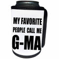 3dRose InspirationzStore Feel Good Compliments - My Favorite People Call Me G-ma - fun black text grandma Gma design - Can Cooler Bottle Wrap (cc_232535)