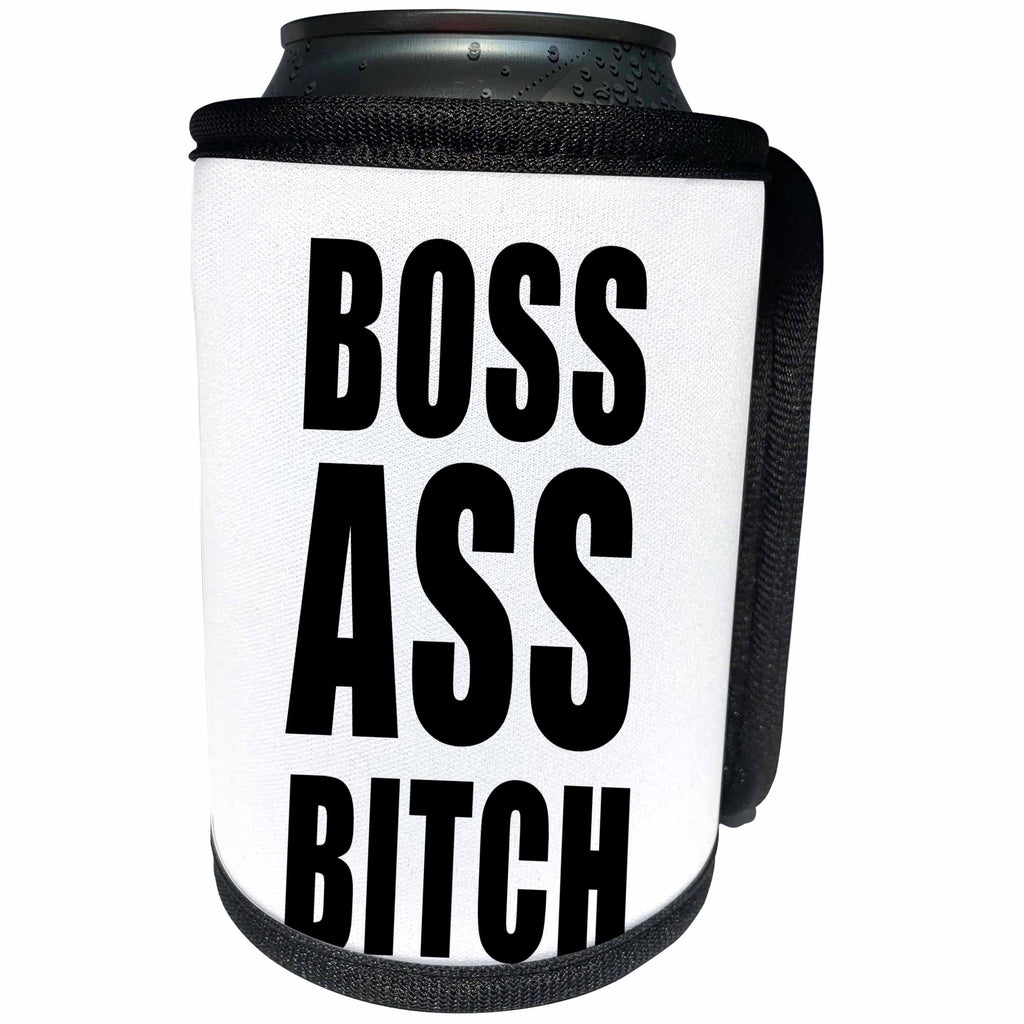 3dRose Tory Anne Collections Quotes - BOSS ASS BITCH - Can Cooler Bottle Wrap (cc_232967)