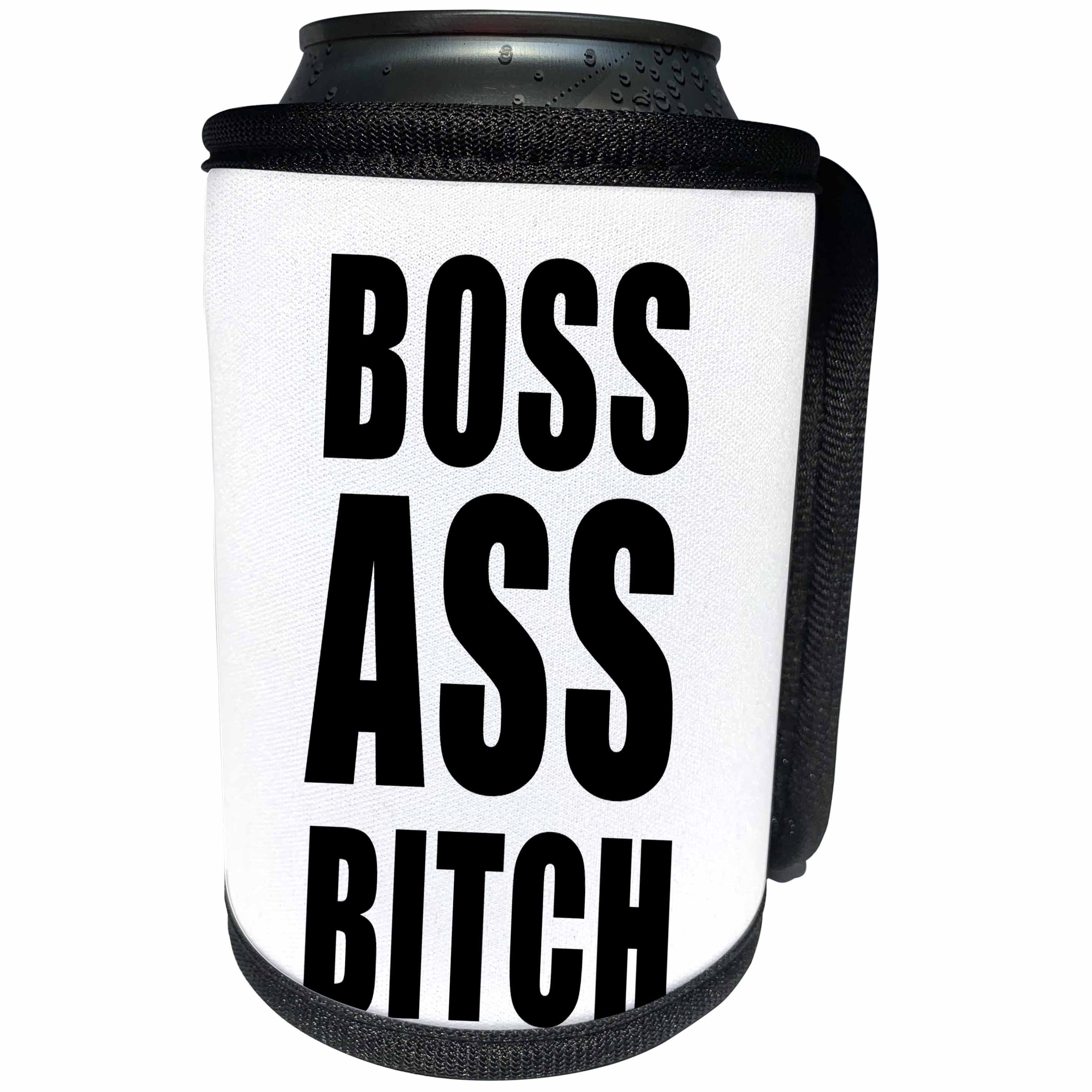 3dRose Tory Anne Collections Quotes - BOSS ASS BITCH - Can Cooler Bottle Wrap (cc_232967)