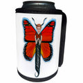 3dRose Laura J Holman Art Human Monarch Butterfly - butterfly Monarch Monarch butterfly human butterfly orange wings whimsical pastels - Can Cooler Bottle Wrap (cc_23298)