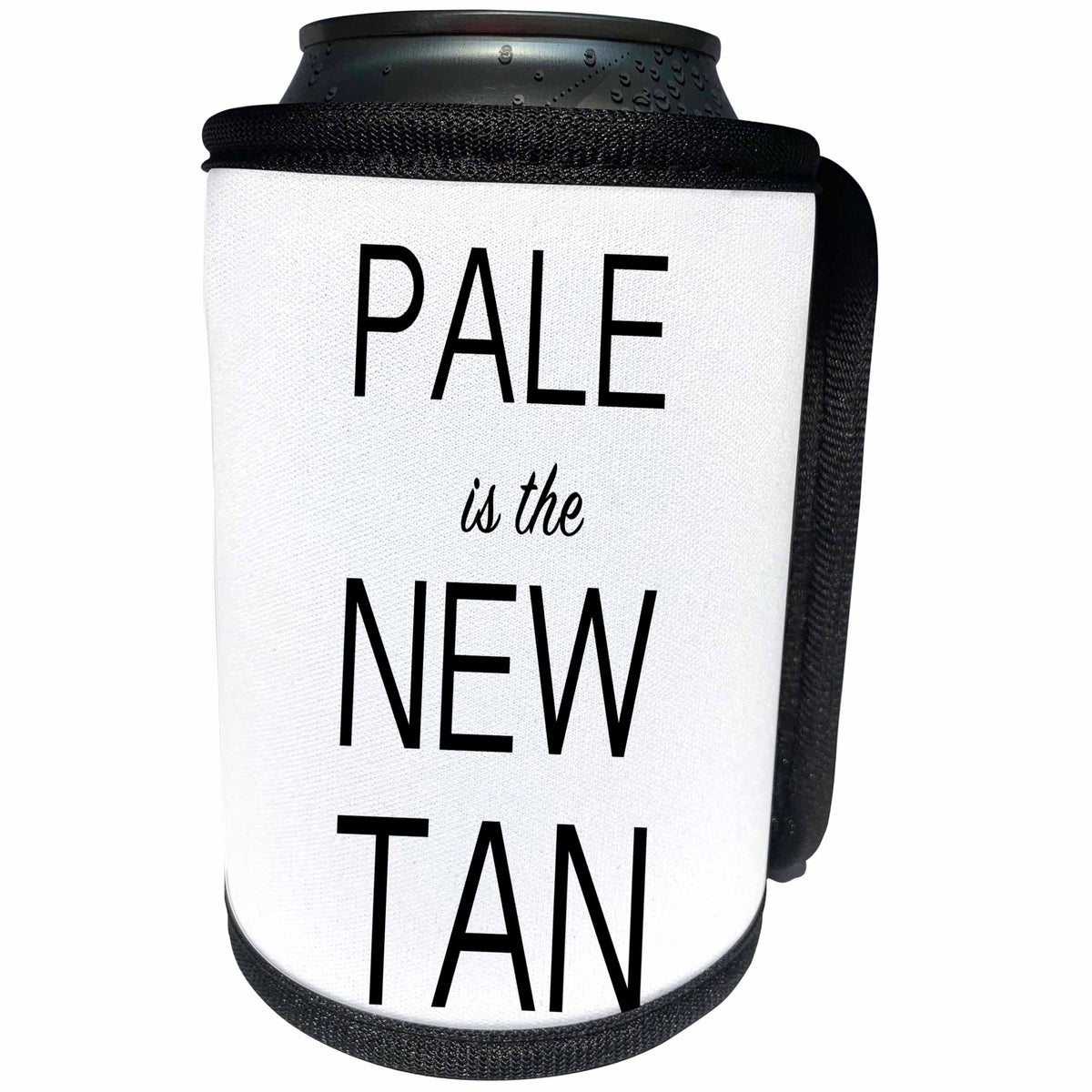 3dRose Tory Anne Collections Quotes - PALE IS THE NEW TAN - Can Cooler Bottle Wrap (cc_232981)