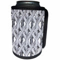 3dRose Florene - Textures III - Image of Silver Interlocking Chain - Can Cooler Bottle Wrap (cc_232991)