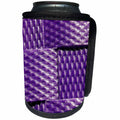 3dRose Florene - Textures III - Image of Purple Interwoven Plastic - Can Cooler Bottle Wrap (cc_232993)