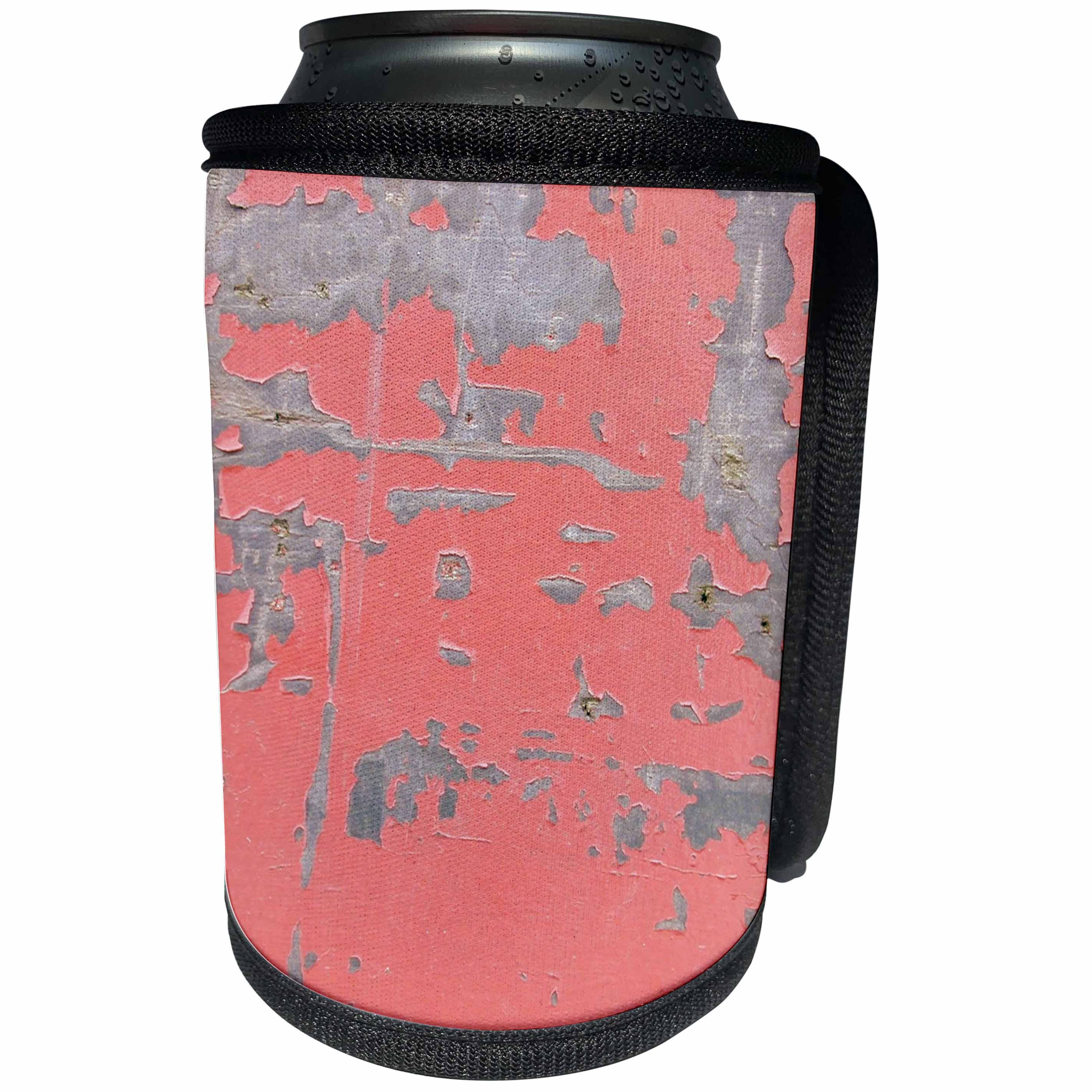 3dRose Florene - Textures III - Image of Silver Corroded Red Metal - Can Cooler Bottle Wrap (cc_232994)