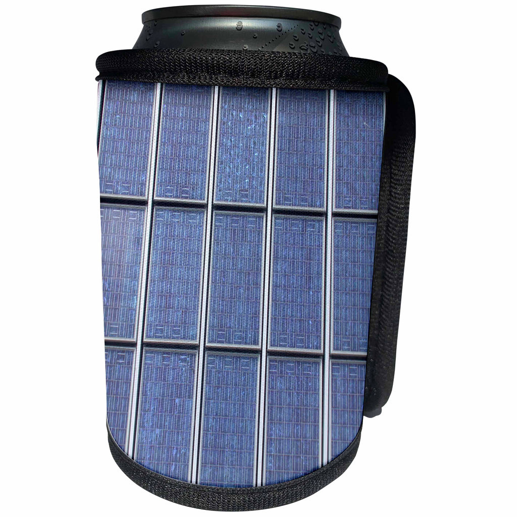 3dRose Florene - Textures III - Image of Group Of Nine Solar Panels - Can Cooler Bottle Wrap (cc_232998)