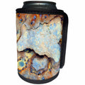 3dRose Florene - Textures III - Image of Blue and Brown Layered Rust - Can Cooler Bottle Wrap (cc_232999)