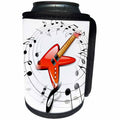 3dRose Florene - Music - Image of Red Guitar With Black Circling Notes - Can Cooler Bottle Wrap (cc_233000)