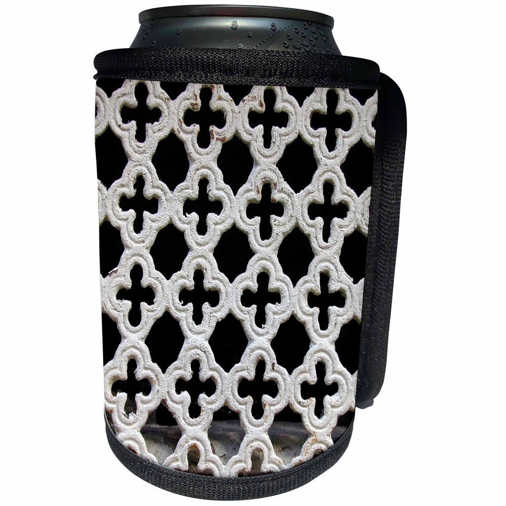 3dRose Florene - Textures III - Image of Concrete Cut Out Crosses - Can Cooler Bottle Wrap (cc_233015)