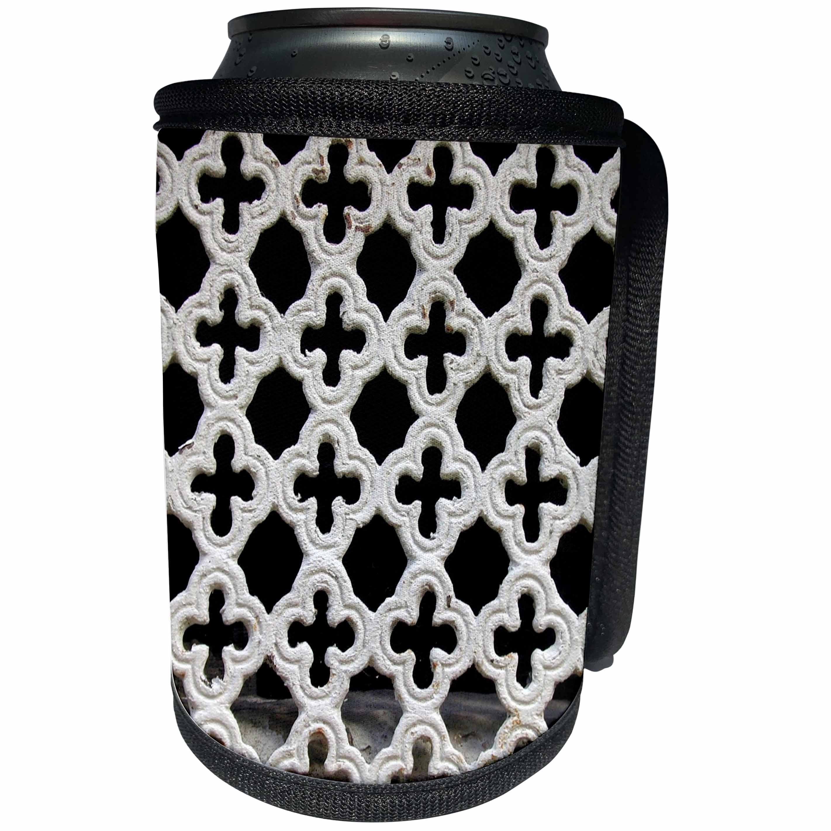 3dRose Florene - Textures III - Image of Concrete Cut Out Crosses - Can Cooler Bottle Wrap (cc_233015)