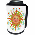 3dRose Laura J Holman Art Smiling Sun - Sun sunshine happy sun sun with face stylized sun illustration happy smiling sun - Can Cooler Bottle Wrap (cc_23303)