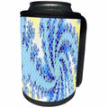 3dRose Florene - Fractals - Image of Blue And Yellow Squared Fractal - Can Cooler Bottle Wrap (cc_233036)