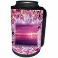 3dRose Florene - Decorative III - Image of Orchids Butterflies And Sunset - Can Cooler Bottle Wrap (cc_233037)