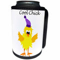 3dRose All Smiles Art Sports and Hobbies - Funny Cool Chick Chicken Cartoon - Can Cooler Bottle Wrap (cc_233046)