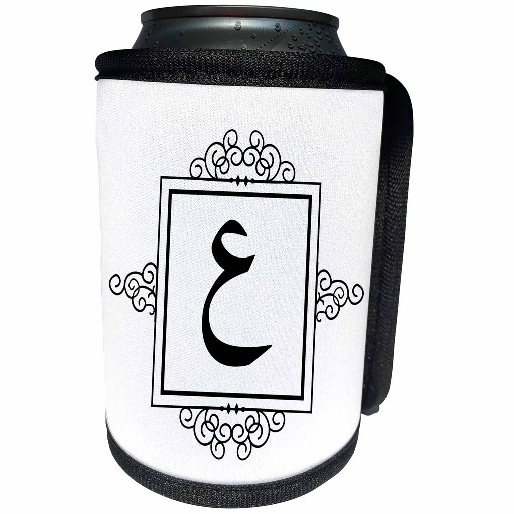 3dRose InspirationzStore Monograms - Letter A monogram in Arabic Ain Ayn Ayin monogrammed personal initial - Can Cooler Bottle Wrap (cc_233048)