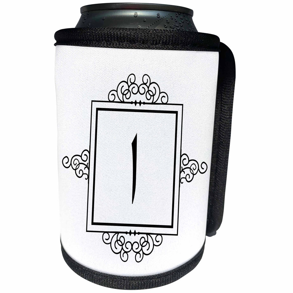 3dRose InspirationzStore Monograms - Letter A monogram in Arabic - Alif Aliph monogrammed personal initial - Can Cooler Bottle Wrap (cc_233049)