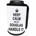 3dRose InspirationzStore Name design - Keep Calm and Let Douglas Handle it - funny personal name - Can Cooler Bottle Wrap (cc_233242)