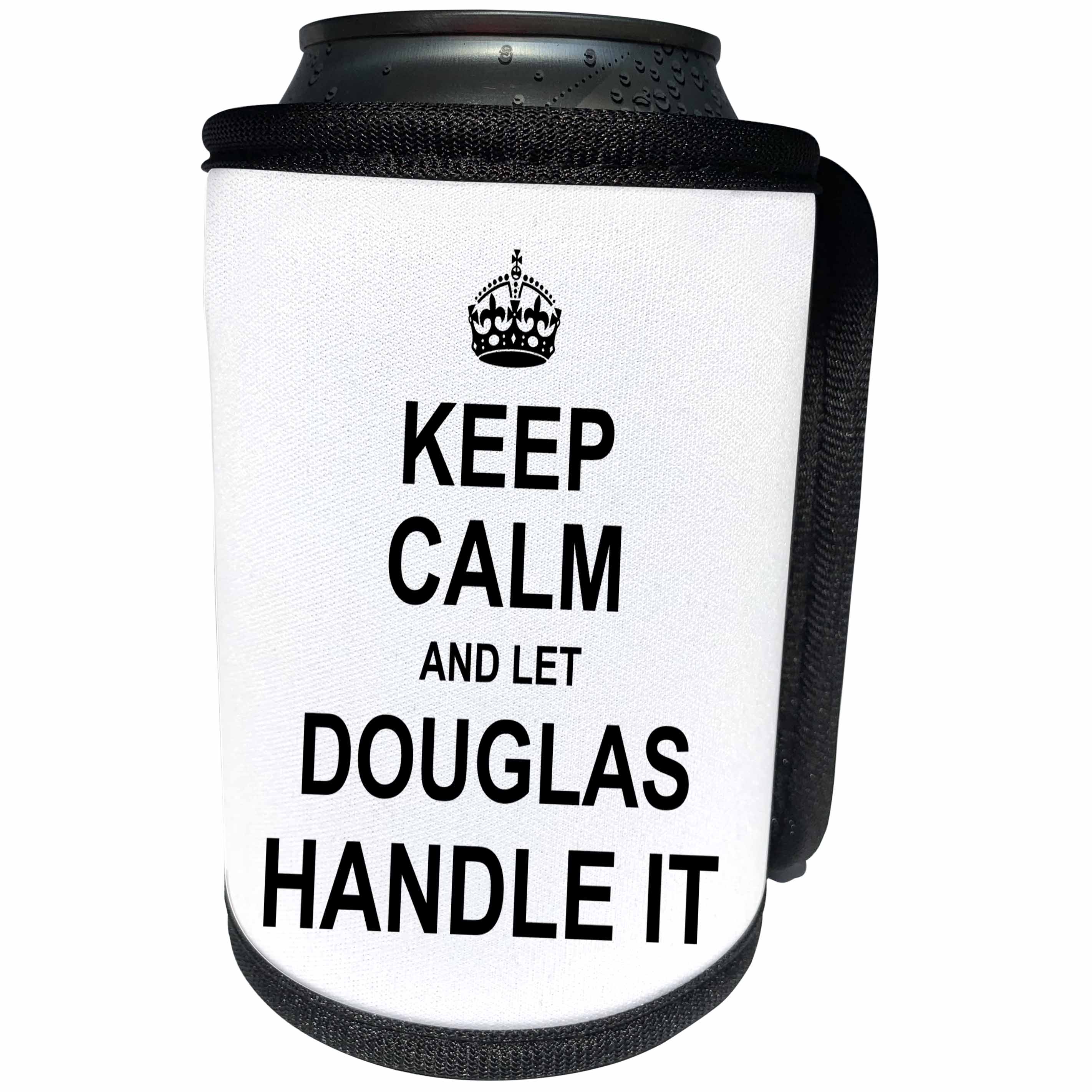 3dRose InspirationzStore Name design - Keep Calm and Let Douglas Handle it - funny personal name - Can Cooler Bottle Wrap (cc_233242)
