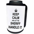 3dRose InspirationzStore Keep Calm design - Keep Calm and Let the Sheriff Handle it. fun funny career job pride - Can Cooler Bottle Wrap (cc_233246)