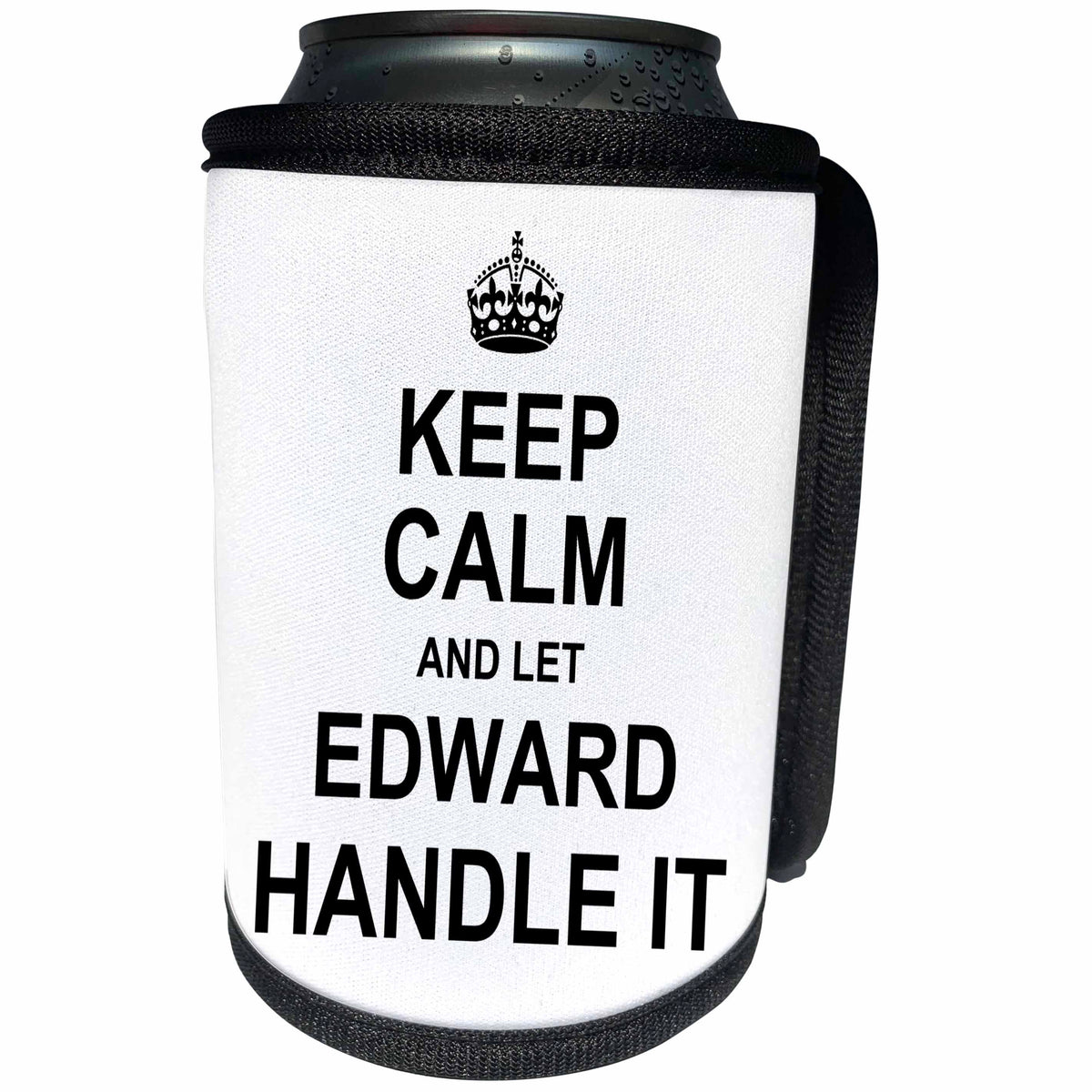 3dRose InspirationzStore Name design - Keep Calm and Let Edward Handle it - funny personal name - Can Cooler Bottle Wrap (cc_233247)