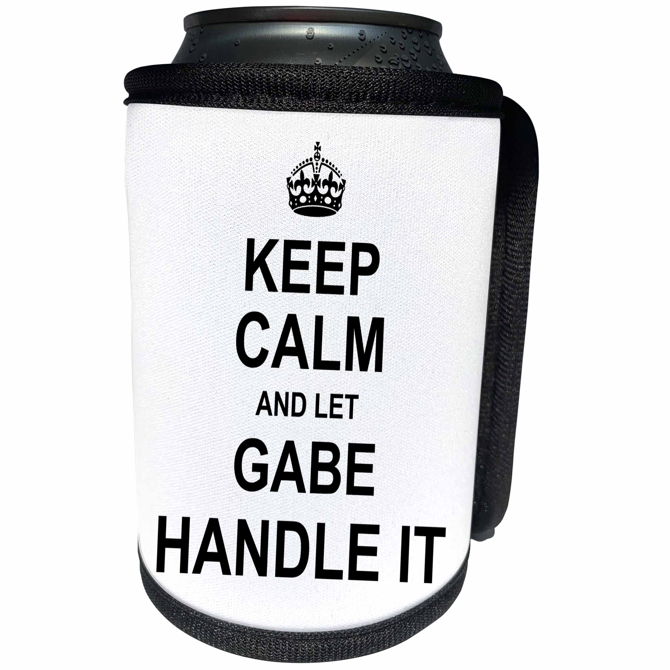 3dRose InspirationzStore Name design - Keep Calm and Let Gabe Handle it - funny personal name - Can Cooler Bottle Wrap (cc_233257)