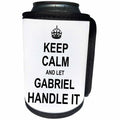 3dRose InspirationzStore Name design - Keep Calm and Let Gabriel Handle it funny personal name - Can Cooler Bottle Wrap (cc_233258)