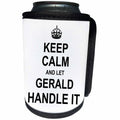 3dRose InspirationzStore Name design - Keep Calm and Let Gerald Handle it - funny personal name - Can Cooler Bottle Wrap (cc_233263)