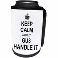 3dRose InspirationzStore Name design - Keep Calm and Let Gus Handle it - funny personal name - Can Cooler Bottle Wrap (cc_233267)