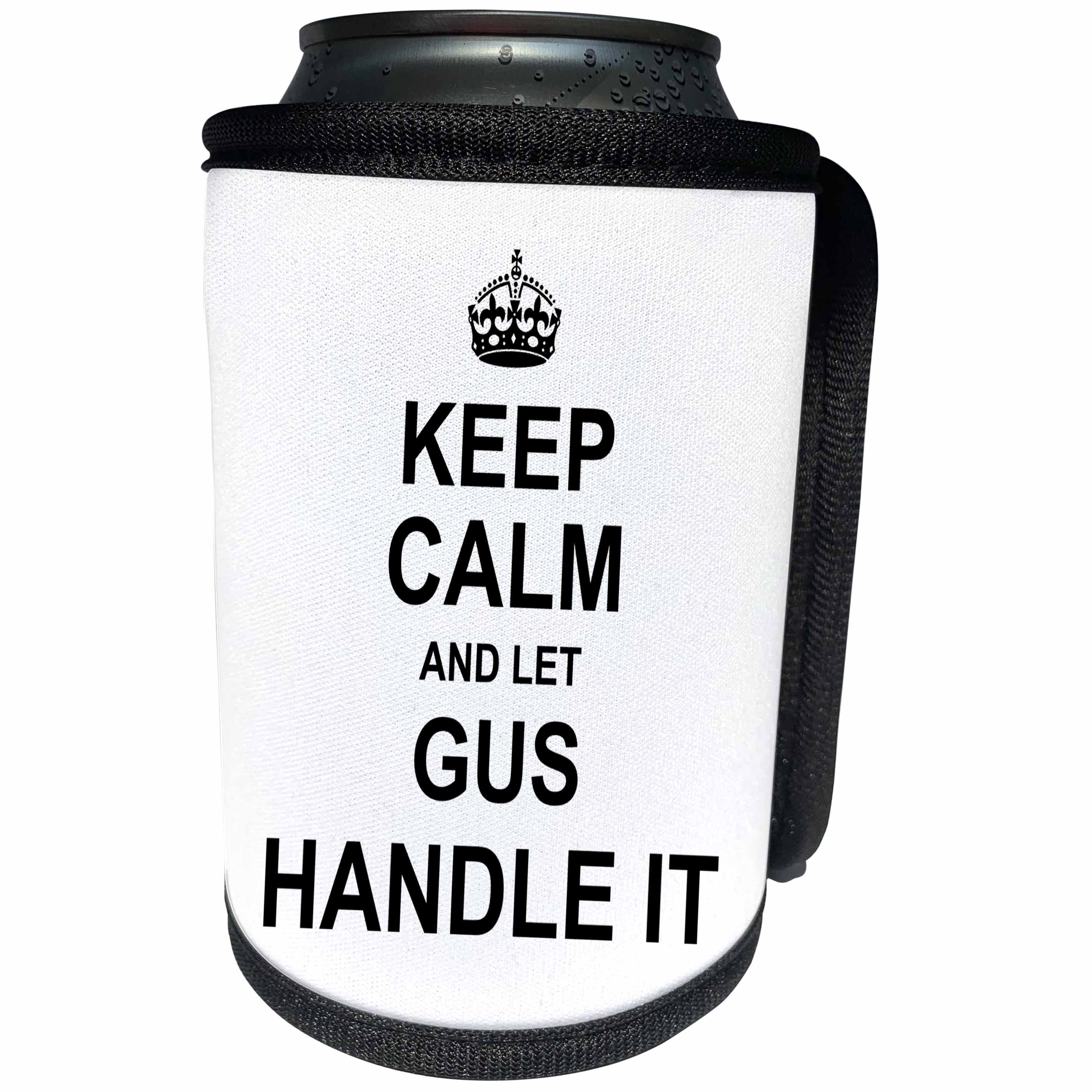 3dRose InspirationzStore Name design - Keep Calm and Let Gus Handle it - funny personal name - Can Cooler Bottle Wrap (cc_233267)