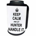 3dRose InspirationzStore Name design - Keep Calm and Let Hunter Handle it - funny personal name - Can Cooler Bottle Wrap (cc_233272)