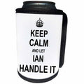 3dRose InspirationzStore Name design - Keep Calm and Let Ian Handle it - funny personal name - Can Cooler Bottle Wrap (cc_233273)