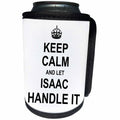 3dRose InspirationzStore Name design - Keep Calm and Let Isaac Handle it - funny personal name - Can Cooler Bottle Wrap (cc_233274)