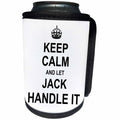 3dRose InspirationzStore Name design - Keep Calm and Let Jack Handle it - funny personal name - Can Cooler Bottle Wrap (cc_233276)